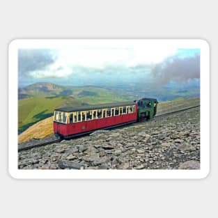 Steaming to the Top, Mount Snowdon Sticker